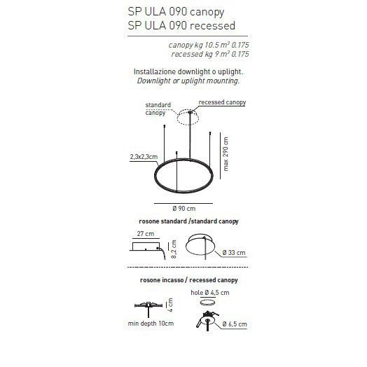 Подвесной светильник Axo Light U-Light SP ULA 120 LED RU XX Подвесной светильник Axo Light U-Light SP ULA 120 LED RU XX
