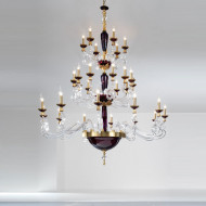 Люстра Euroluce Barocco L12+12+6 150 gold Amethyst Люстра Euroluce Barocco L12+12+6 150 gold Amethyst