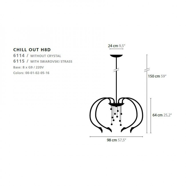 Люстра Ilfari Chill out H8DC 10323 16 Люстра Ilfari Chill out H8DC 10323 16