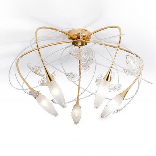 Потолочная люстра Masca Peacock 1869/5PL Oro bianco Потолочная люстра Masca Peacock 1869/5PL Oro bianco