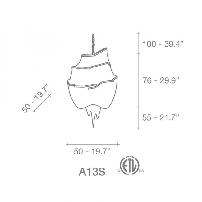 Подвесной светильник Terzani Atlantis A13S F7 C8