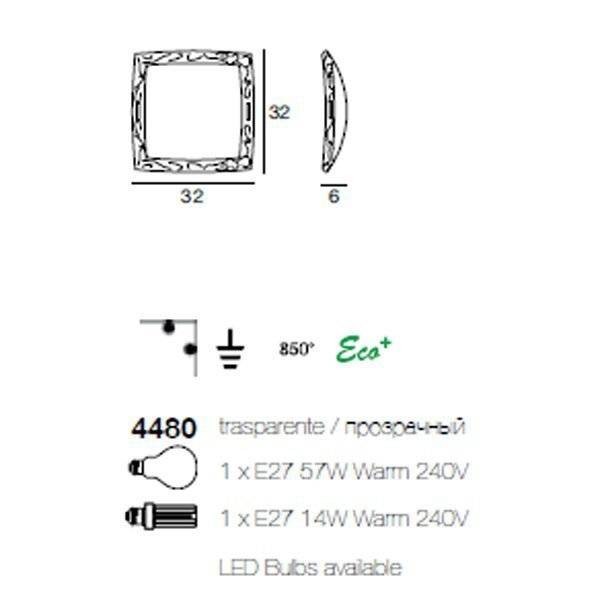Настенно-потолочный светильник Linea Light Classic collection 4480
