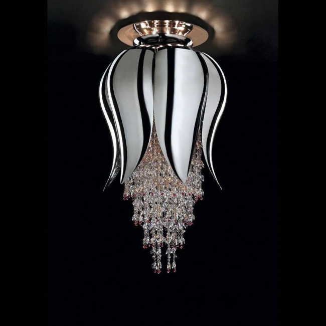 Потолочный светильник Beby Group Bouquet 5200B11 Chrome Chrome Red Потолочный светильник Beby Group Bouquet 5200B11 Chrome Chrome Red