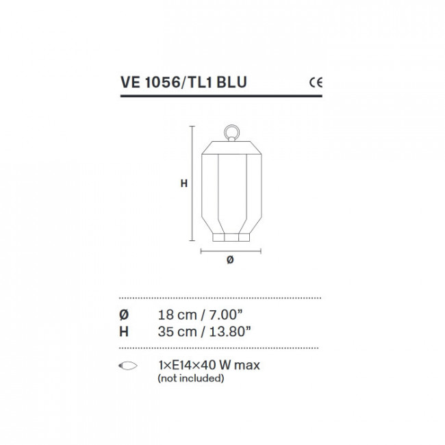 Настольный светильник Masiero Table lamps VE 1056 TL1 BLU