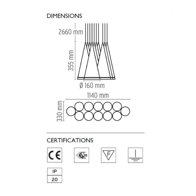Подвесной светильник Flos Fucsia 12 F2413000