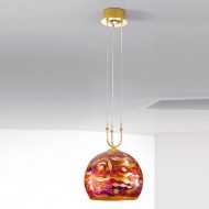 Подвесной светильник Kolarz Luna 0392.31+1M.3.Aq.RV Подвесной светильник Kolarz Luna 0392.31+1M.3.Aq.RV