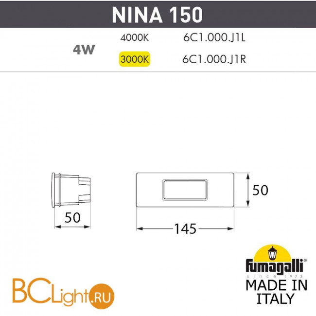 Встраиваемый светильник Fumagalli Nina 6C1.000.000.AYJ1L Встраиваемый светильник Fumagalli Nina 6C1.000.000.AYJ1L