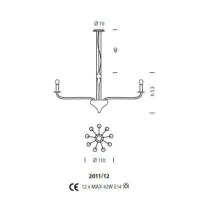 Люстра Sylcom Sahara 2011/12 CR