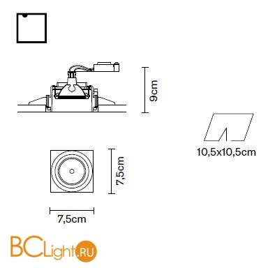 Встраиваемый спот (точечный светильник) Fabbian Tools F19 F11 01 Встраиваемый спот (точечный светильник) Fabbian Tools F19 F11 01