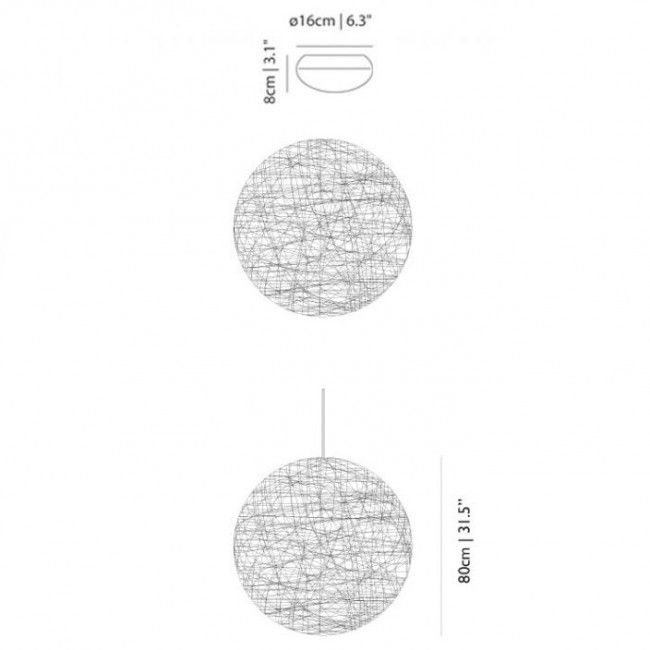Подвесной светильник MOOOI Random light M LED MOLRAL-M---B Подвесной светильник MOOOI Random light M LED MOLRAL-M---B