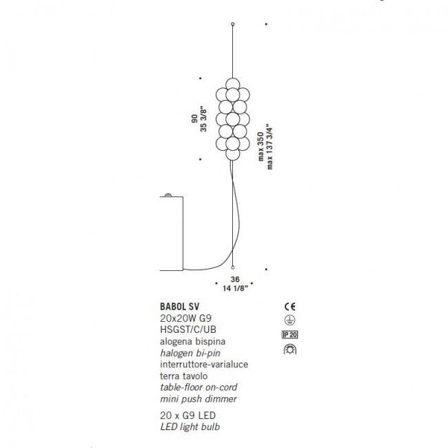 Напольный светильник De Majo BABOL SV 0BABO0SV0 Напольный светильник De Majo BABOL SV 0BABO0SV0