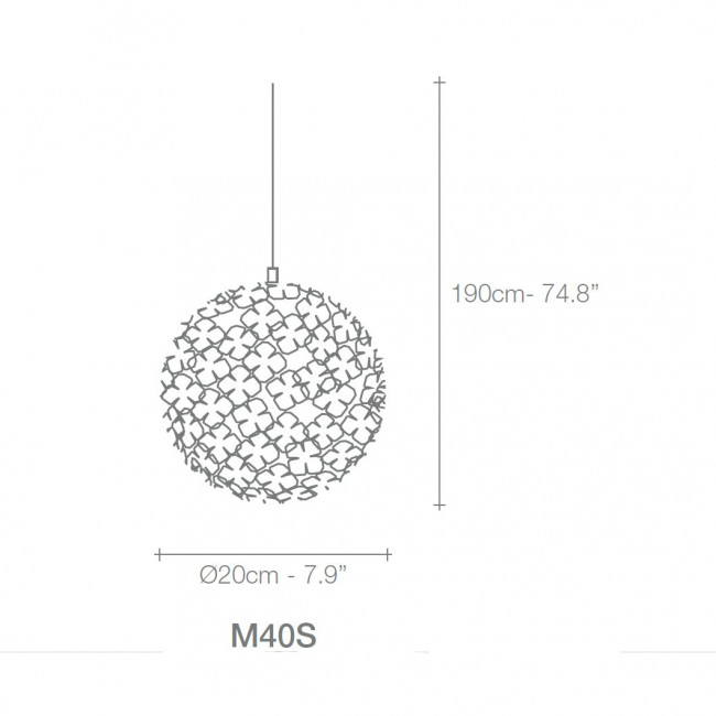 Подвесной светильник Terzani Orten'zia M40S E7 C8 Подвесной светильник Terzani Orten'zia M40S E7 C8