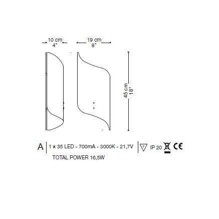Настенный светильник La Murrina Aldebaran A LED HB-3S Настенный светильник La Murrina Aldebaran A LED HB-3S