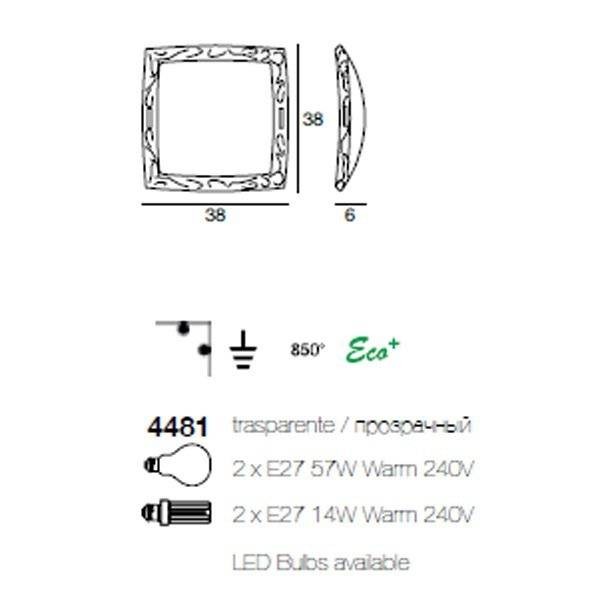 Настенно-потолочный светильник Linea Light Classic collection 4481