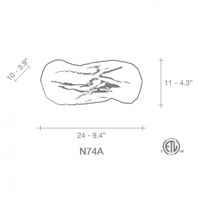 Настенный светильник Terzani Wabi N74A E7 C8