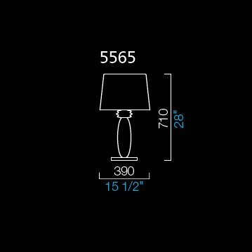 Настольная лампа Barovier&Toso Rotterdam 5565/IC/BB