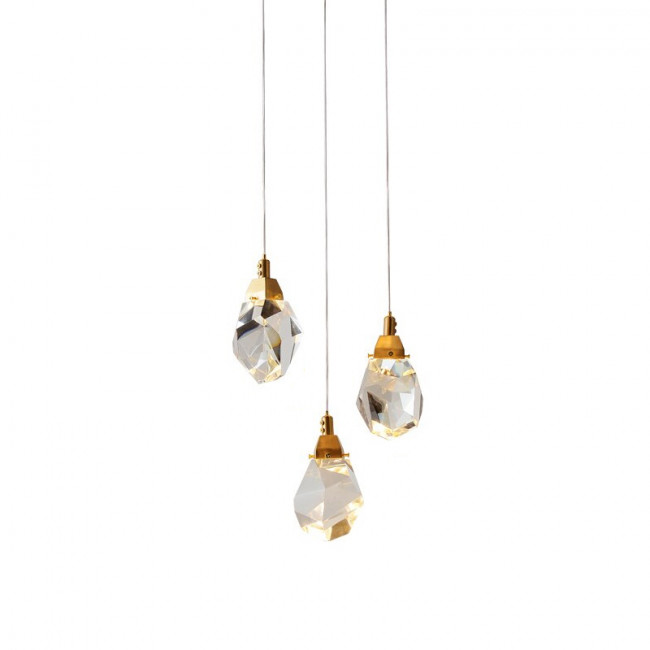 Подвесной светильник DeLight Collection crystal rock ii 9701P/3R brass