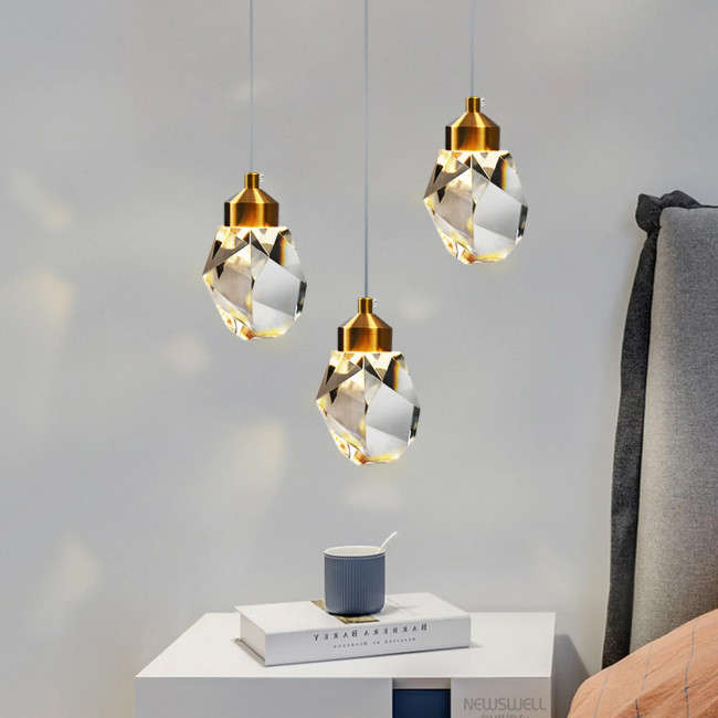 Подвесной светильник DeLight Collection crystal rock ii 9701P/3R brass