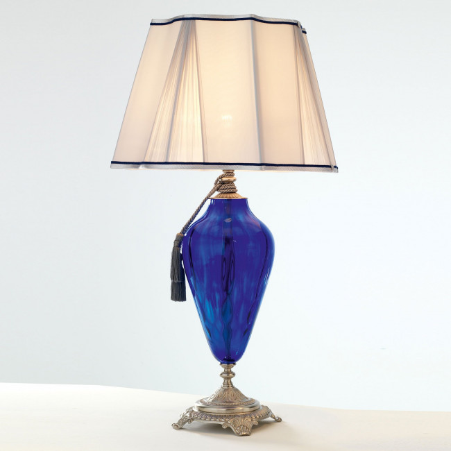 Настольная лампа Euroluce Adone LG1 silver Cobalt blue Настольная лампа Euroluce Adone LG1 silver Cobalt blue