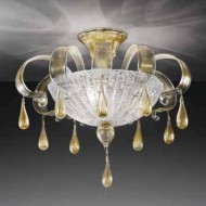 Потолочный светильник Vetri Lamp 1183/PL55 Cristallo/Oro 24 Kt. Потолочный светильник Vetri Lamp 1183/PL55 Cristallo/Oro 24 Kt.