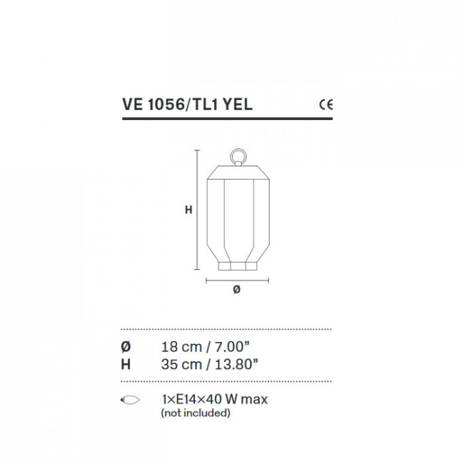 Настольный светильник Masiero Table lamps VE 1056 TL1 YEL