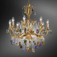 Люстра Beby Group Fruit 101/8 Gold Paint multi murano Люстра Beby Group Fruit 101/8 Gold Paint multi murano