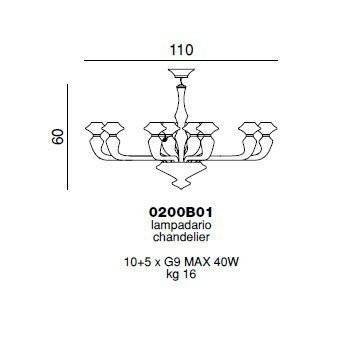 Люстра Beby Group Silver night 0200B01 Light gold Golden Portofino