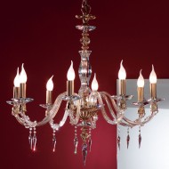 Люстра Euroluce Midha Alicante L8 Gold Clear Люстра Euroluce Midha Alicante L8 Gold Clear