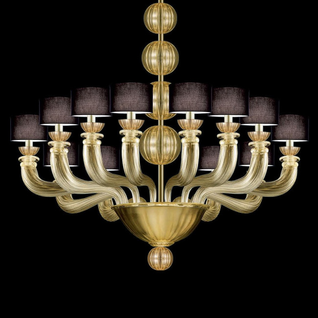 Люстра La Murrina Reve S/12 gold black