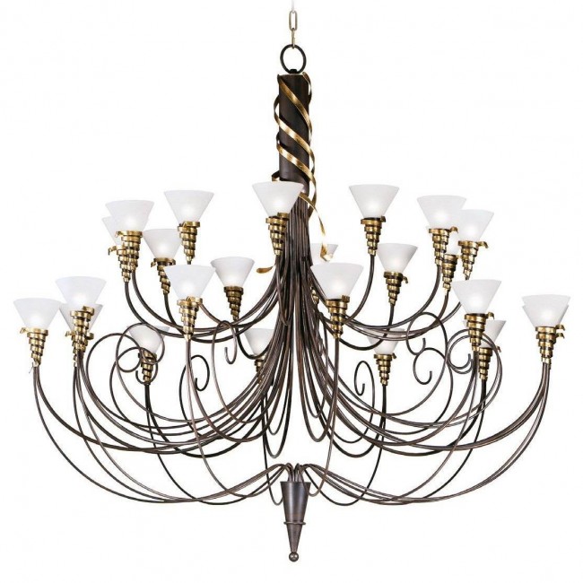 Люстра Masca Futura 1565/24 Peltro oro / Glass 373 Люстра Masca Futura 1565/24 Peltro oro / Glass 373