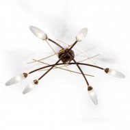 Потолочная люстра Masca Shanghai 1870/6PL Brownies oro / Glass 591 Потолочная люстра Masca Shanghai 1870/6PL Brownies oro / Glass 591