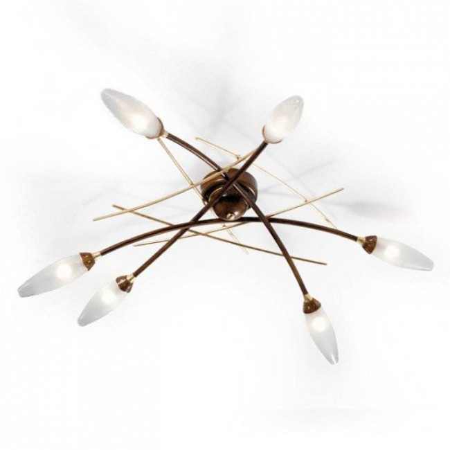 Потолочная люстра Masca Shanghai 1870/6PL Brownies oro / Glass 591 Потолочная люстра Masca Shanghai 1870/6PL Brownies oro / Glass 591