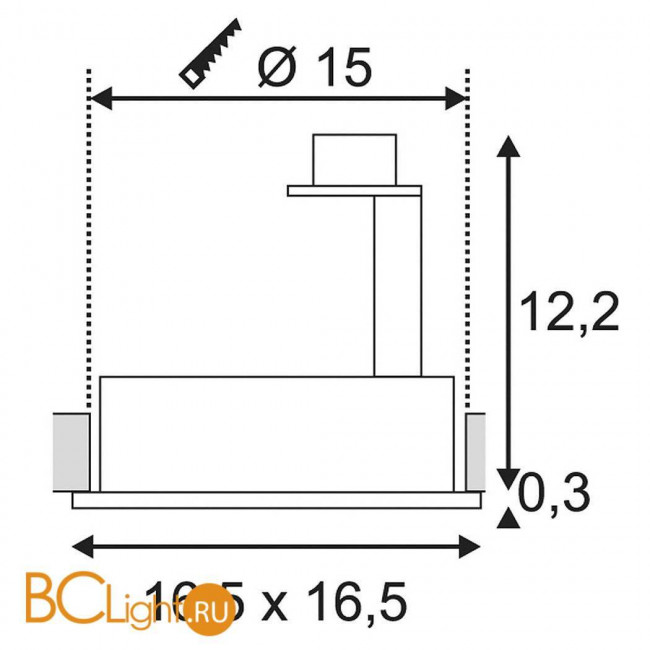 Встраиваемый спот (точечный светильник) SLV Tria 113830 Встраиваемый спот (точечный светильник) SLV Tria 113830