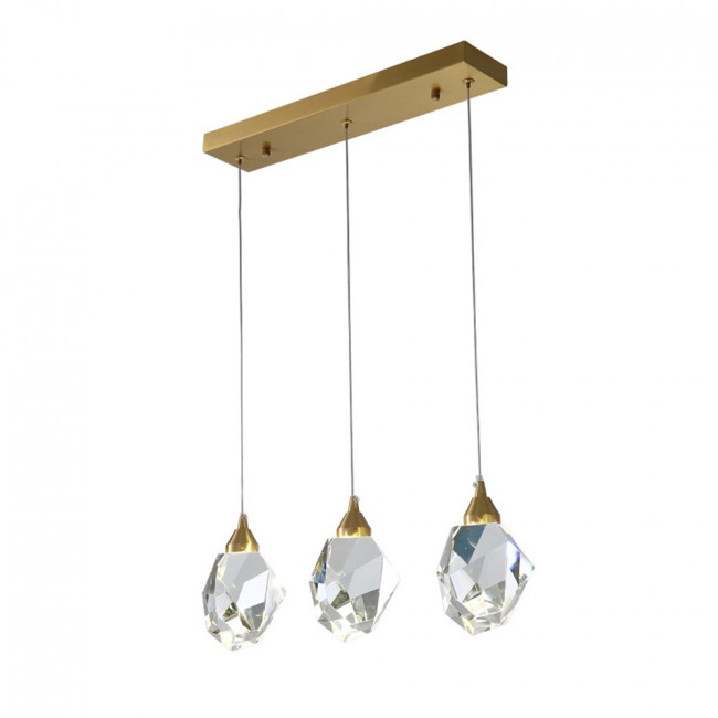 Подвесной светильник DeLight Collection crystal rock ii 9701P/3L brass Подвесной светильник DeLight Collection crystal rock ii 9701P/3L brass