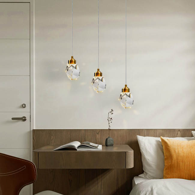 Подвесной светильник DeLight Collection crystal rock ii 9701P/3L brass Подвесной светильник DeLight Collection crystal rock ii 9701P/3L brass