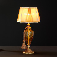 Настольная лампа Euroluce Adone LP1 gold Amber Настольная лампа Euroluce Adone LP1 gold Amber