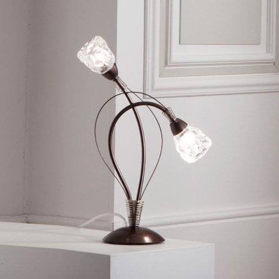 Настольная лампа Masca Luna 1865/B2 Moka nichel / Glass 576 Настольная лампа Masca Luna 1865/B2 Moka nichel / Glass 576