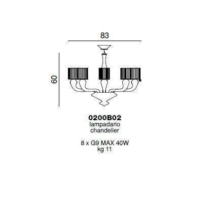 Люстра Beby Group Silver night 0200B02 Chrome Silver Cortina Люстра Beby Group Silver night 0200B02 Chrome Silver Cortina