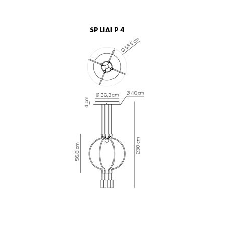 Подвесной светильник Axo Light Liaison SP LIAI P 4 OO NE LED Подвесной светильник Axo Light Liaison SP LIAI P 4 OO NE LED
