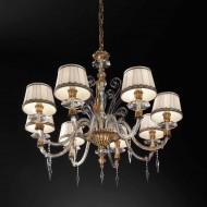 Люстра Euroluce Midha Alicante L8 Gold Clear Shade Люстра Euroluce Midha Alicante L8 Gold Clear Shade