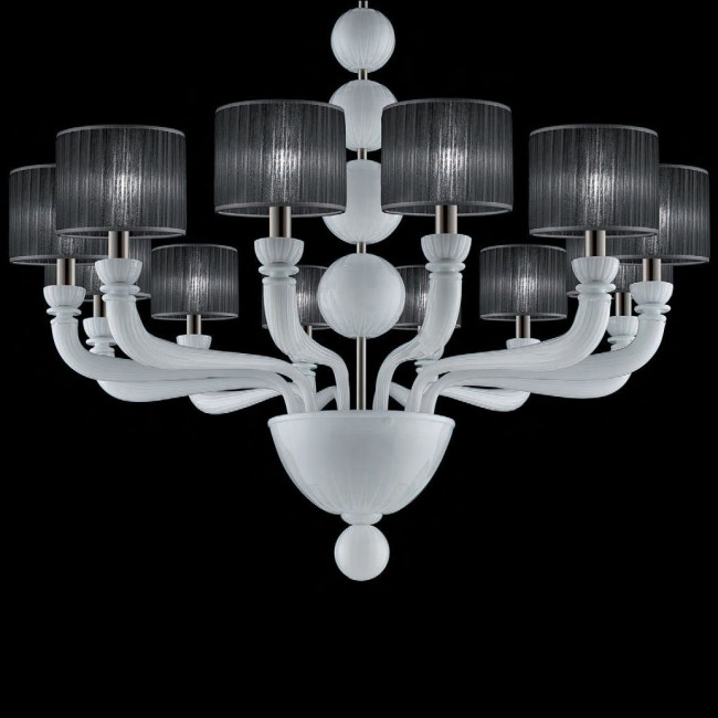 Люстра La Murrina Reve S/12 white black