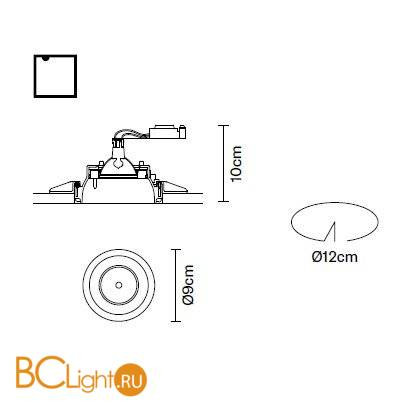 Встраиваемый спот (точечный светильник) Fabbian Tools F19 F24 01 Встраиваемый спот (точечный светильник) Fabbian Tools F19 F24 01