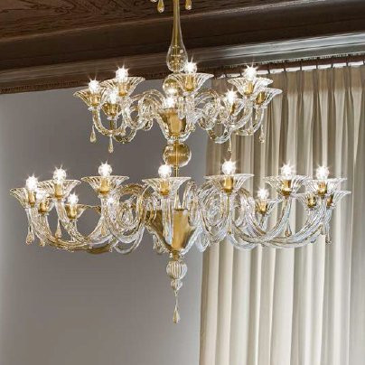 Потолочная люстра Sylcom Dolfin 1380/16+8 D CR.ORO