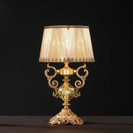 Настольная лампа Euroluce Lyra LP1 Gold Amber Настольная лампа Euroluce Lyra LP1 Gold Amber