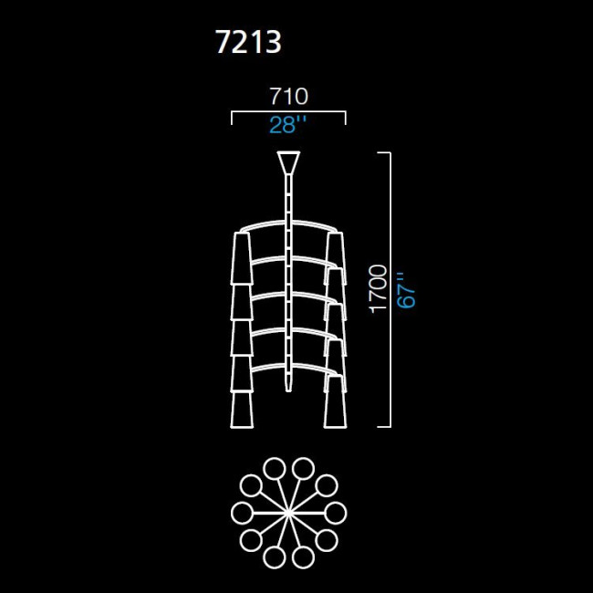Люстра Barovier&Toso Colimacon 7213/OB/OG Люстра Barovier&Toso Colimacon 7213/OB/OG