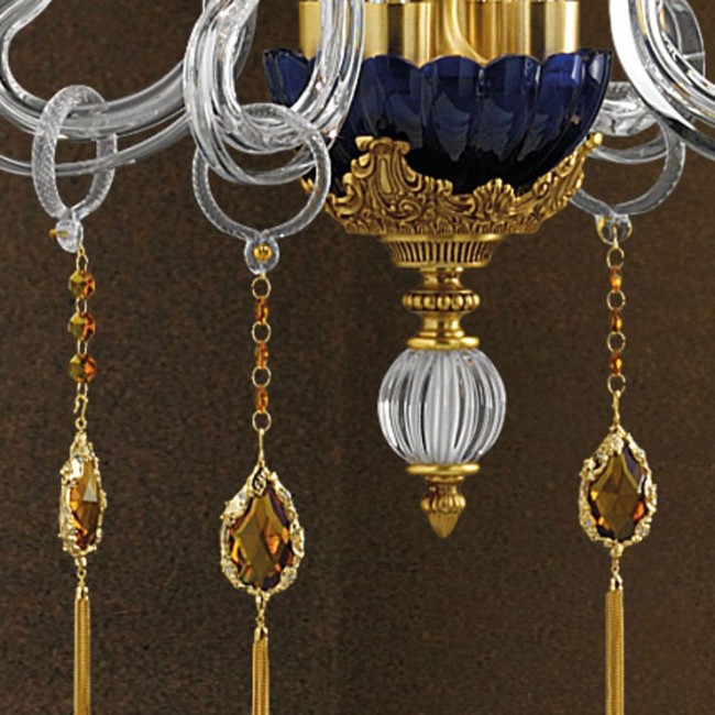 Люстра Euroluce Barocco L28 SUPERLUX SPECIAL EDITION gold Blue Люстра Euroluce Barocco L28 SUPERLUX SPECIAL EDITION gold Blue