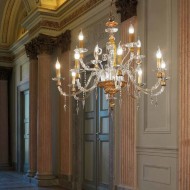 Люстра Euroluce Midha Alicante L8+4 Gold Clear Люстра Euroluce Midha Alicante L8+4 Gold Clear