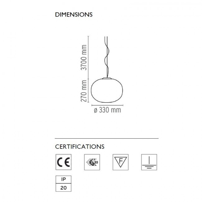 Подвесной светильник Flos Glo-Ball S1 F3005061