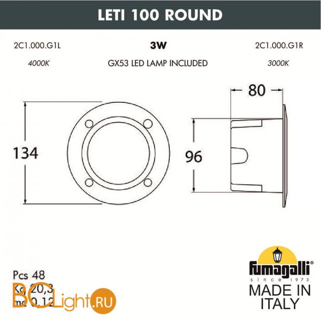 Встраиваемый светильник Fumagalli Leti 2C1.000.000.AYG1L Встраиваемый светильник Fumagalli Leti 2C1.000.000.AYG1L