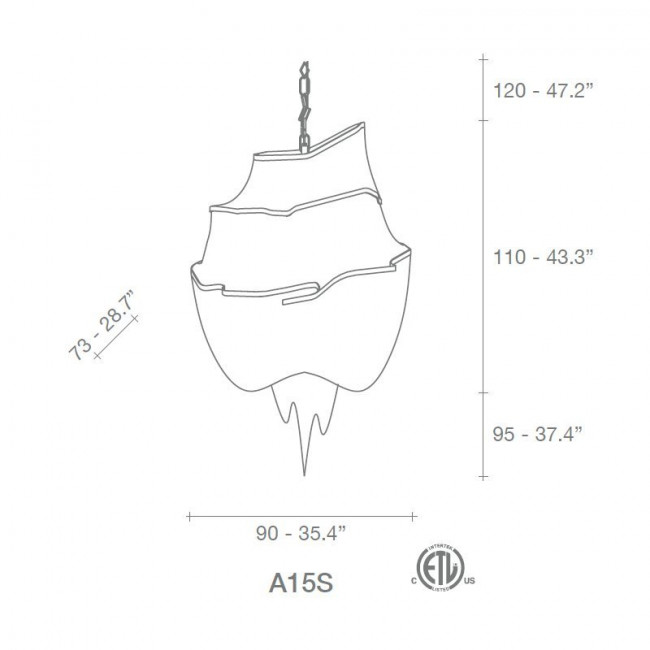 Подвесной светильник Terzani Atlantis A15S F7 C8